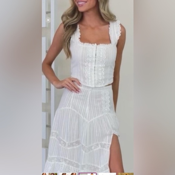 LoveShackFancy Georgie bustier romantic voile top 6 - Picture 2 of 11